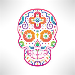Crâne décoratif mexicain, jour des morts