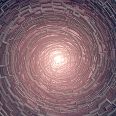 Abstract 3d rendering trail trace effect