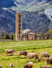 Spain Catalonia Bohi-Valley Romanesque church.