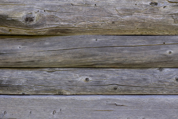 Obraz premium Wooden wall made from logs. Background texture
