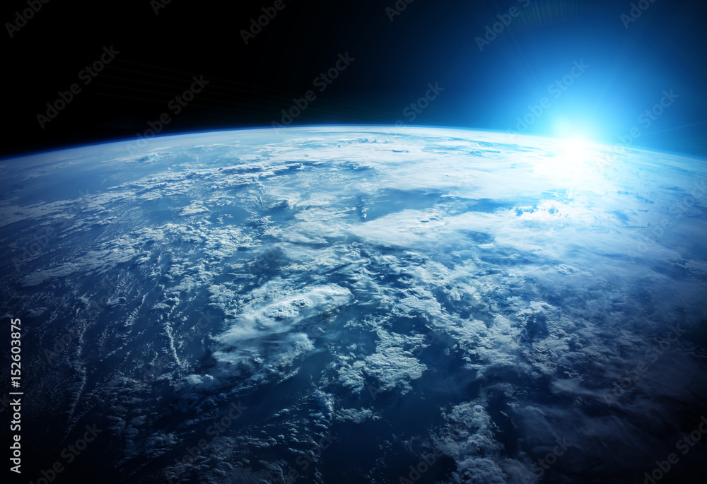 Poster planet earth in space 3d rendering elements of this image furnished by nasa