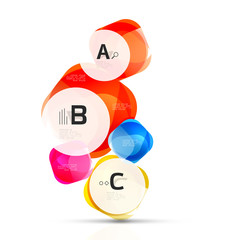 Vector glossy square elements
