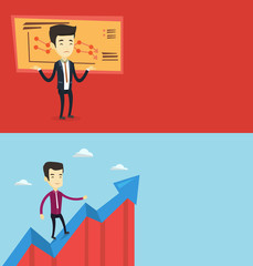 Two business banners with space for text.