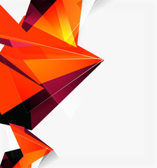 Fototapeta na wymiar 3d triangles and pyramids, abstract geometric vector