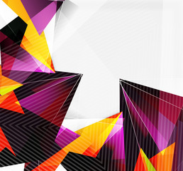 3d triangles and pyramids, abstract geometric vector