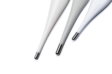 Electronic modern thermometer isolated