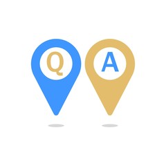 Question and Answer Map Marker Icon