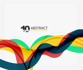 Vector wave lines abstract background