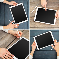 people using modern digital tablet