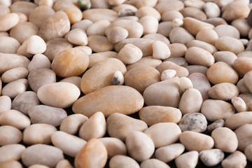 Sea pebbles background, natural seashore stones