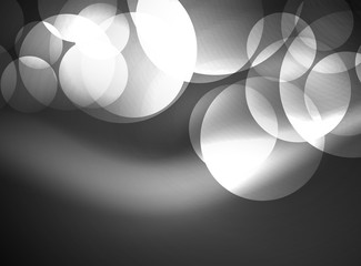 Shiny glowing glass circles, modern futuristic background template