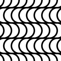 Seamless black and white vector geometric pattern. 
