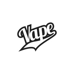 Vape with Swoosh Typhography