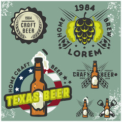 Set of beer,craft beer ,homebrew and brewery for logo ,label ,emblem and design.