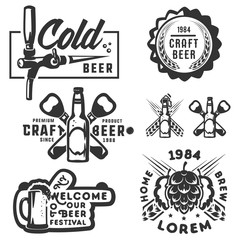 Set of beer,craft beer ,homebrew and brewery for logo ,label ,emblem and design.