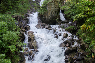 Beautiful Oltschibach Waterfall, Unterbach, Brienz municipality , Switzerland