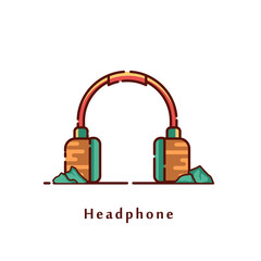 Vector music icons and signs in flat style