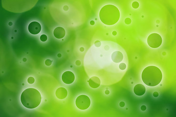 Beautiful blurred abstract circle pattern on the green nature background.