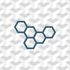 Obraz na płótnie Canvas honeycomb honey icon stock vector illustration flat design