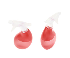 Plastic pulverizer spray isolated