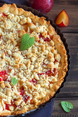 shortcrust plum cake