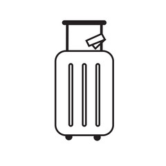 Luggage icons in a simple style