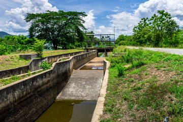 Lack of water in irrigation canal