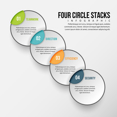 Four Circle Stacks Infographic