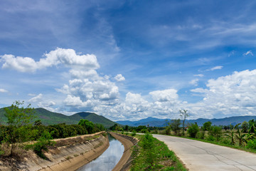 Lack of water in irrigation canal