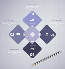 Infographics illustration design template with icons