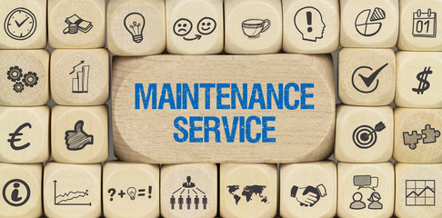 Maintenance Service / Würfel mit Symbole