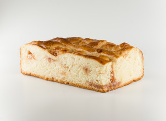 fresh cake with apple filling