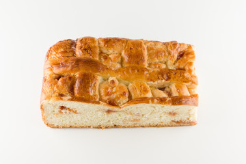 fresh cake with apple filling