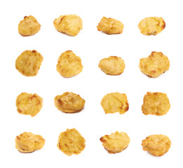 Breaded chicken nugget composition isolated