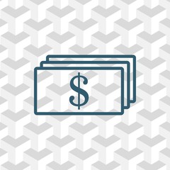 dollar money icon stock vector illustration flat design