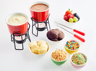 Ingredients for a delicious chocolate fondue