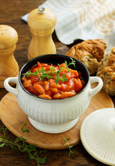 bean stew with vegetables.