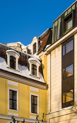 Obraz premium Historischer und moderner Teil des Hotel Westin Bellevue in Dresden