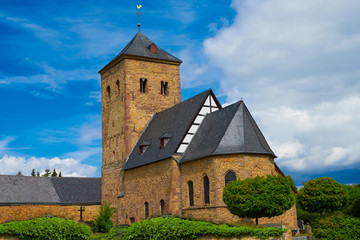 Fototapeta premium Churches at the Roman Way, Germany, Eifel, Wollersheim