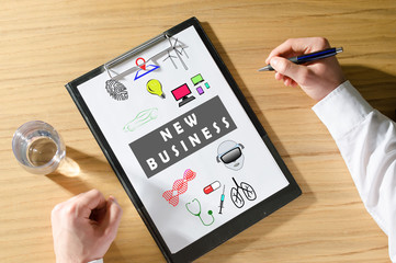 New business concept on a desk