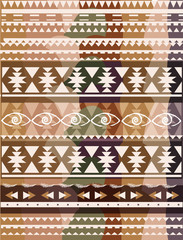 beautiful geometric figure pattern on brown background