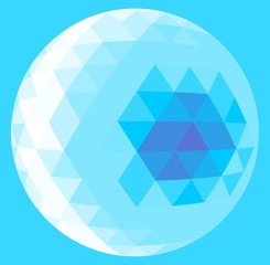 light blue triangle sphere