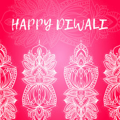 Greeting design card for Hindu community festival Happy diwali background illustration