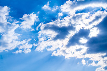 The sun behind the clouds