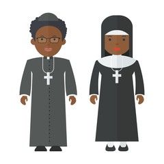 black people Priest nun