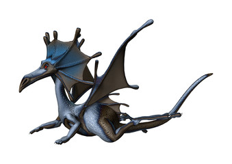 Fototapeta premium 3D Rendering Little Dragon on White