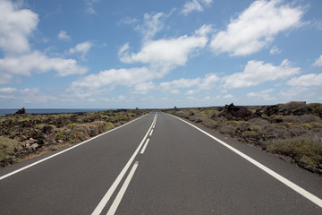Obraz premium Nothing wrong with the roads on Lanzarote.