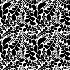 Obraz premium Stylish organic background. Seamless pattern.Vector. スタイリッシュ植物パターン