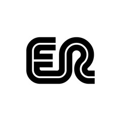 Initial Letter ER Linked Design Logo