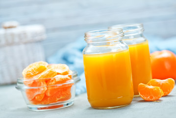 Fototapeta na wymiar tangerines juice